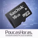 Cartão de memoria de 16Gb Sandisk com adaptador